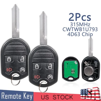2 para Ford F-150 2011 2012 2013 2014 mando a distancia llavero 164-R8067 CWTWB1U793 Foto 1 de 4