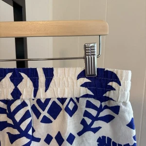 NWT C&C California Pants Womens 10 White Blue Linen Blend Wide Leg High Waist - Picture 1 of 8
