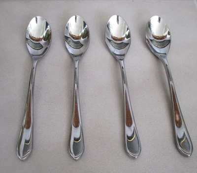 Juego de 4 cucharaditas Mikasa BRYNLEY de acero inoxidable forjado brillante de 7" Foto 1 de 4