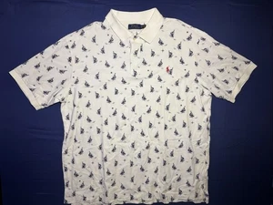 POLO RALPH LAUREN Herren 2XLT Custom Slim Fit Weiß Blau Segelboote Poloshirt - Bild 1 von 10