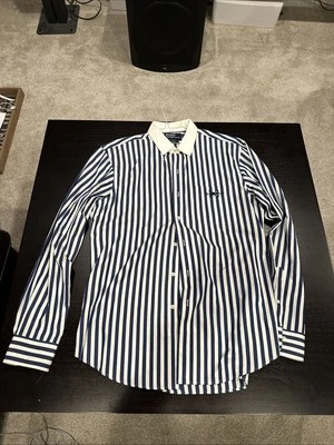 Винтажная футболка Polo Ralph Lauren RLPC большая синяя в полоску Rhodes Sport Sailing 90-е - Изображение 1 из 4