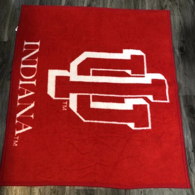 Biederlack USA Indiana University IU Hoosiers 48x53” Throw Blanket Red & White - Image 1 of 4