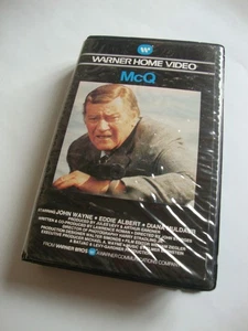 McQ VHS - JOHN WAYNE VIDEO - WARNERS CLAMSHELL BIG BOX - UNPLAYED TEST CASSETTE - Picture 1 of 4