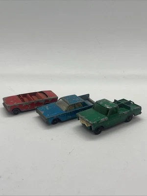 Vintage 1960s Lesney Matchbox Diecast Lot Of 3 - Red Fiat 1500 Lincoln Kennel  - Imagem 1 de 4