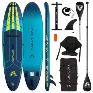 AQUALUST 10.6 iSUP Board Stand Up Paddle Surfboard aufblasbar Paddel Sitz 320cm - Bild 1 von 10