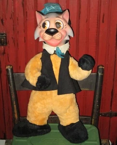 SNOOP DOG Vintage RUBBER FACE CAT Plush Toy Rushton or Knickerbocker ? 21" - Picture 1 of 8