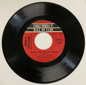 1970 Vinyl 45 Record Simon & Garfunkel Bridge Over Troubled Water sV24 - Picture 1 of 2