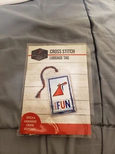 Carnival Cruise Line Souvenir Cross Stitch Luggage Tag Craft Creativity At Sea - Picture 1 of 4