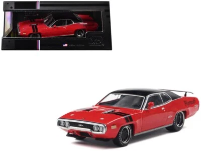 Plymouth GTX Rally 1971 rojo con modelos IXO negros escala 1:43 fundido a presión Foto 1 de 3