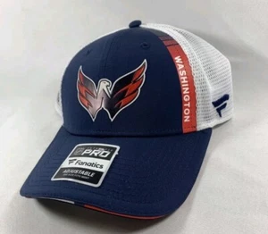 Washington Capitals Azul Marino/Blanco 2022 NHL Draft Auténtico Pro Talla Ajustable - Imagen 1 de 4
