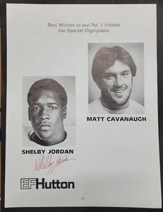 Foto firmada de revista de fútbol Shelby Jordan & Bill Matthews - Imagen 1 de 4