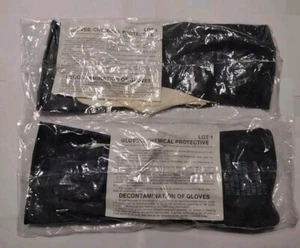 2 RARE SEALED 1 PAIR US MILITARY PPE CHEMICAL PROTECTIVE GLOVES BIOLOGICAL SUIT - Bild 1 von 7