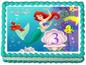 THE LITTLE MERMAID Ariel Party Edible cake topper image - Picture 1 of 10