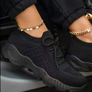 Womens Running Trainers Sneakers Slip On Walking Gym Comfy Fashion Shoes