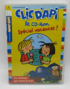 CLIC D'API: SPECIAL VACANCES PC CD-ROM, FRENCH ANIMATED LEARNING GAMES, WIN/MAC - Picture 1 of 2