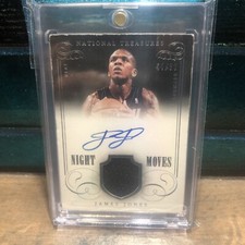 James Jones National Treasures Auto 44/99 Night Moves with Patch Panini 2013-14
