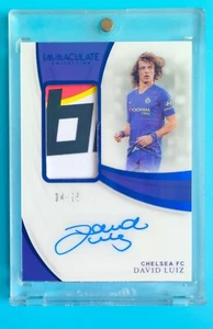 2018-19 Immaculate Chelsea David Luiz Logo Patch Auto 4/25 - Bild 1 von 2