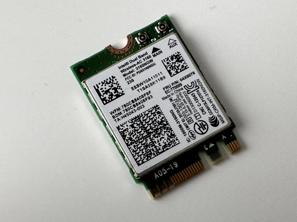 Intel Dual Band Wireless-AC 3160NGW AN Wifi + scheda Bluetooth Lenovo FRU 04X... - Immagine 1 di 1