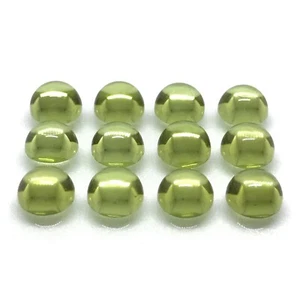 PERIDOT 12pcs Set 8.05ct Green Round Cab. 5x5x3mm VVS Clarity Untreated Pakistan - Picture 1 of 12