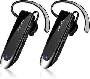 Wireless Bluetooth Earpiece with Noise Cancelling Mic for iPhone Android 2-Pack - Zdjęcie 1 z 12