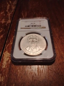 2009 P Louis Braille Commemorative Silver Dollar NGC MS70 - Picture 1 of 3