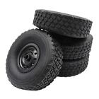 4x RC Tire Tyres Black for WPL B14 B14K C14K C24K B36 Crawler Replacements