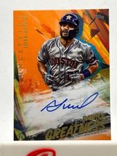 2020 Topps Inception Dawn of Greatness Autos Jose Altuve Orange /10 SP