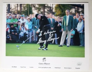 Gary Player REAL hand SIGNED 8.5x11" Photo JSA COA Golf PGA Hall of Fame - Picture 1 of 4