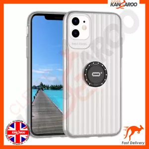Custodia telefono ICONFLANG iPhone 11 Pro Max anello cavalletto ammortizzante trasparente sottile - Foto 1 di 8