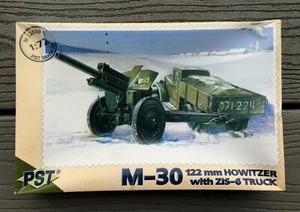 PST MODEL 1/72 WW II RUSSIAN / SOVIET M-30 122 MM HOWITZER & TRUCK KIT 72030 NIB - Picture 1 of 7