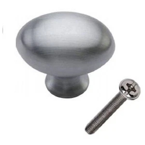Perno ovalado 30 mm satinado cromado cocina metal gabinete mango cajón con tornillo - Imagen 1 de 1