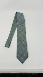 Ermenegildo Zegna Geometric 100% Silk Mens Luxury Tie Made in Italy - Picture 1 of 6