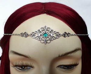 Celtic Elven Elf Silver Circlet Headpiece Crown Headdress Medieval Goth Jewelry - Picture 1 of 24