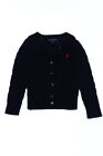 RALPH LAUREN cardigan Logo-Stitching 104 navy blue