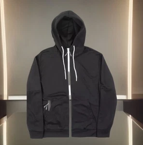 Charcoal Grey Men's Athletic Hoodie Full Zip W/Side Pockets & A Zip Up Pocket - Picture 1 of 10