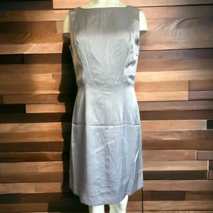 Lynn Lugo Women's SILVER casual Dress Sleeveless straight neck Made in USA - Picture 1 of 7