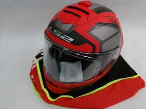 NEW LS2 ASSAULT PETRA MATTE MOTORCYCLE HELMET XXL RED GRAPHITE GRAY 800-1146 - Picture 1 of 6