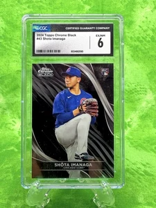 Shota Imanaga RC - 2024 Topps Chrome Black #43 Chicago Cubs CGC 6 Rookie Card - Picture 1 of 5