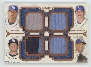 David Price Myers Cobb Hellickson 2014 Topps Museum Collection Primary Pieces - Picture 1 of 2