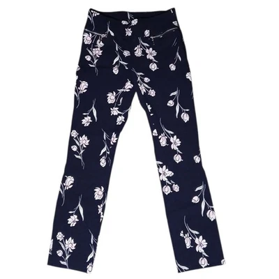 Pantalones ajustados para mujer Joe Benbasset azules con patrón floral talla XS Foto 1 de 4