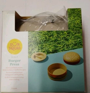 NEW Sun Squad Burger Press, Molds Perfectly Round, Thick Patties - Picture 1 of 4