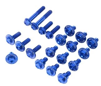 Kit de pernos de carrocería de aluminio Zeta azul #ZE88-5246 para Kawasaki KX250F/KX450F Foto 1 de 1
