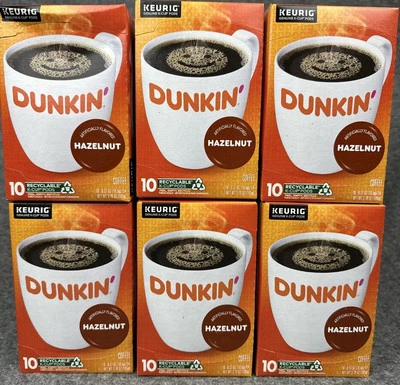 6 Boxes Dunkin’ Hazelnut Ground Coffee, Keurig K-Cup Pods - Image 1 of 4