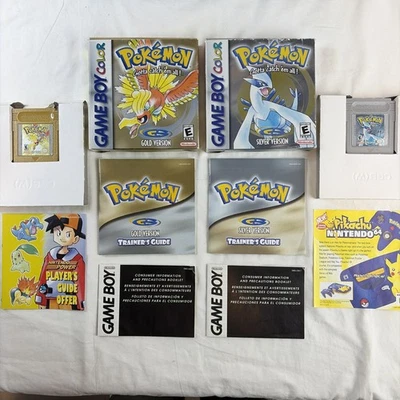 Pokemon Gold & Silver Authentic Complete In Box CIB Nintendo Gameboy Color - Image 1 of 4