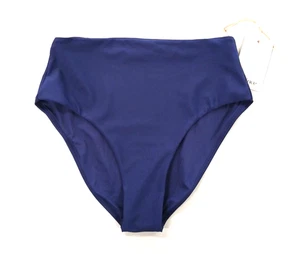 Quince Italian High Rise Bikini Bottom Women's Size XS Navy Blue Swimwear Beach - Picture 1 of 7