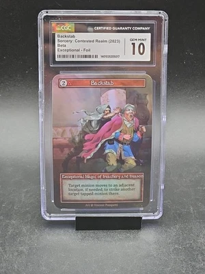 Sorcery Contested Realm - Beta - Backstab - Foil CGC 10 - Image 1 of 4