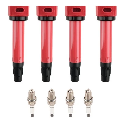 4pcs Ignition Coils & Iridium Spark Plugs for 2007-2012 Dodge Caliber 1.8L 2.0L - Image 1 of 4