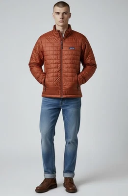  PATAGONIA Nano Puff  Jacket Primaloft Men's Small Burnished Red FA24 NWT $239 - Image 1 of 4