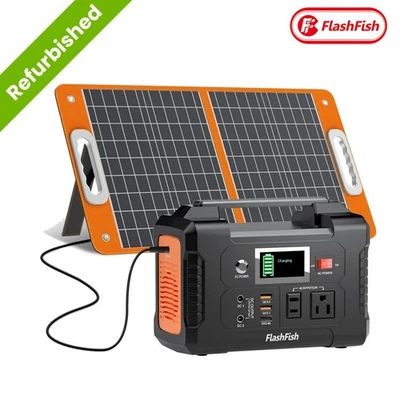 Central Eléctrica Portátil Flashfish 200W 151Wh con Panel Solar 60W 18V Reacondicionado Foto 1 de 4