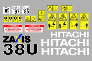 Hitachi ZX38U-5A Decals Stickers Complete Kit - Picture 1 of 2